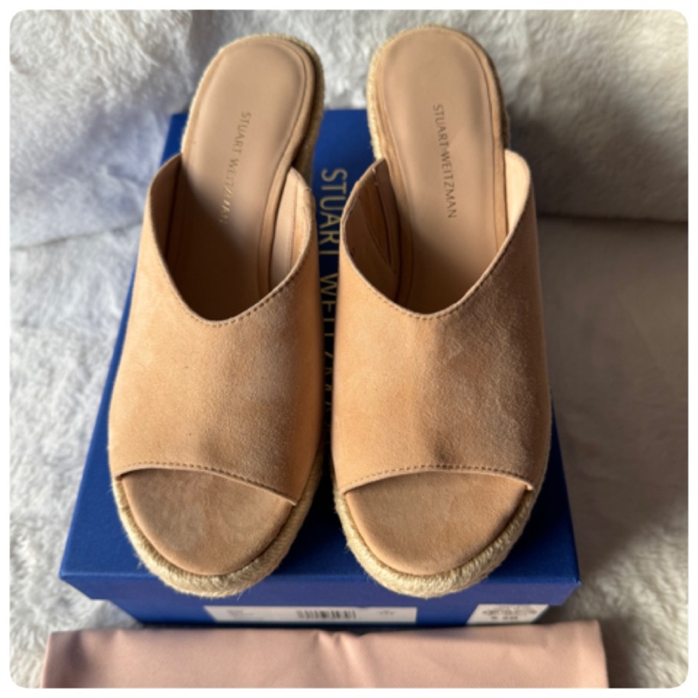 STUART WEITZMAN WONDA ESPADRILLE WEDGE SANDAL SIZE 6 1/2 NWT - Picture 9 of 16
